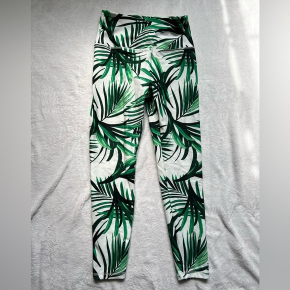 Woman’s Full Length Palm Leaf Workout Pants - Picture 3 of 5